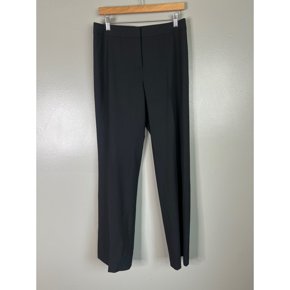 Lafayette 148 New York Black Straight Leg Dress Pants Women Size 8 Career wear